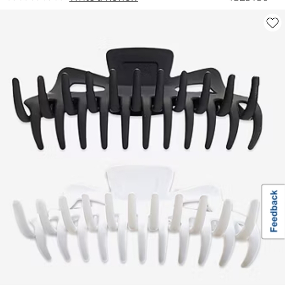 1/$5 or 3/$10 NWT a.n.a Black & White Large Claw 2-pc. Hair Clip - Picture 2 of 6